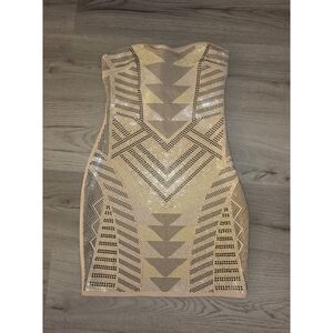 Strapless Bejeweled Dress